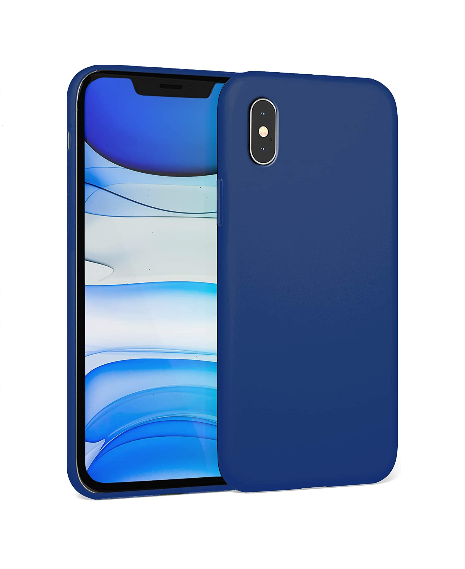 TPU MOBO IPHONE X POMME AZUL