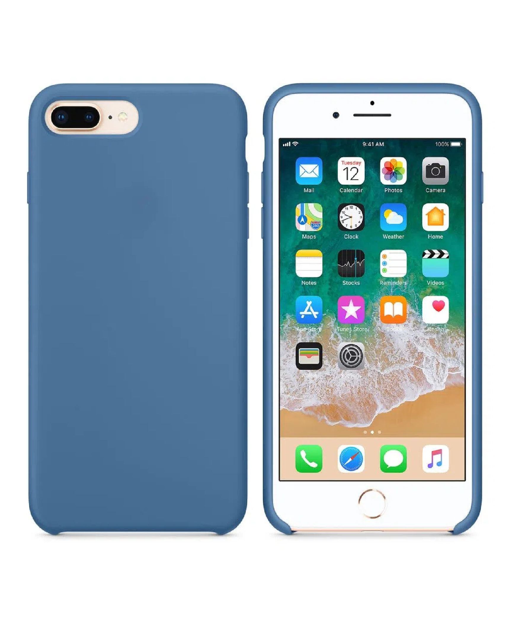 TPU MOBO IPHONE 8 PLUS POMME AZUL