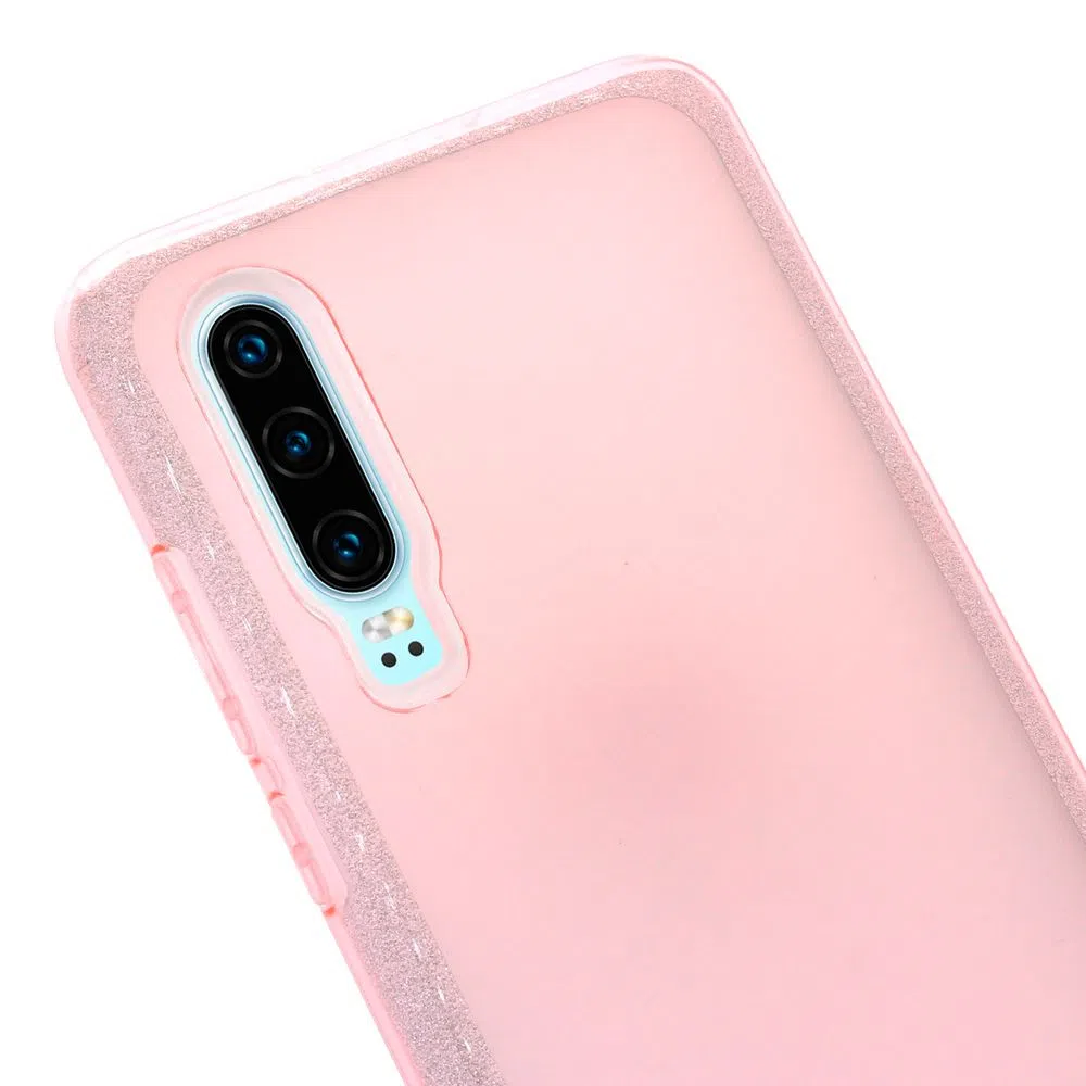 TPU MOBO P30 GLAM ROSE GOLD