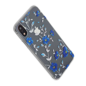 TPU MOBO IPHONE XR FLORA TRANS/AZUL