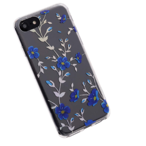 TPU MOBO IPHONE 8 FLORA TRANS/AZUL