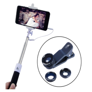 PALO SELFIE MOBO C/CABLE KIT DE 3 LENTES