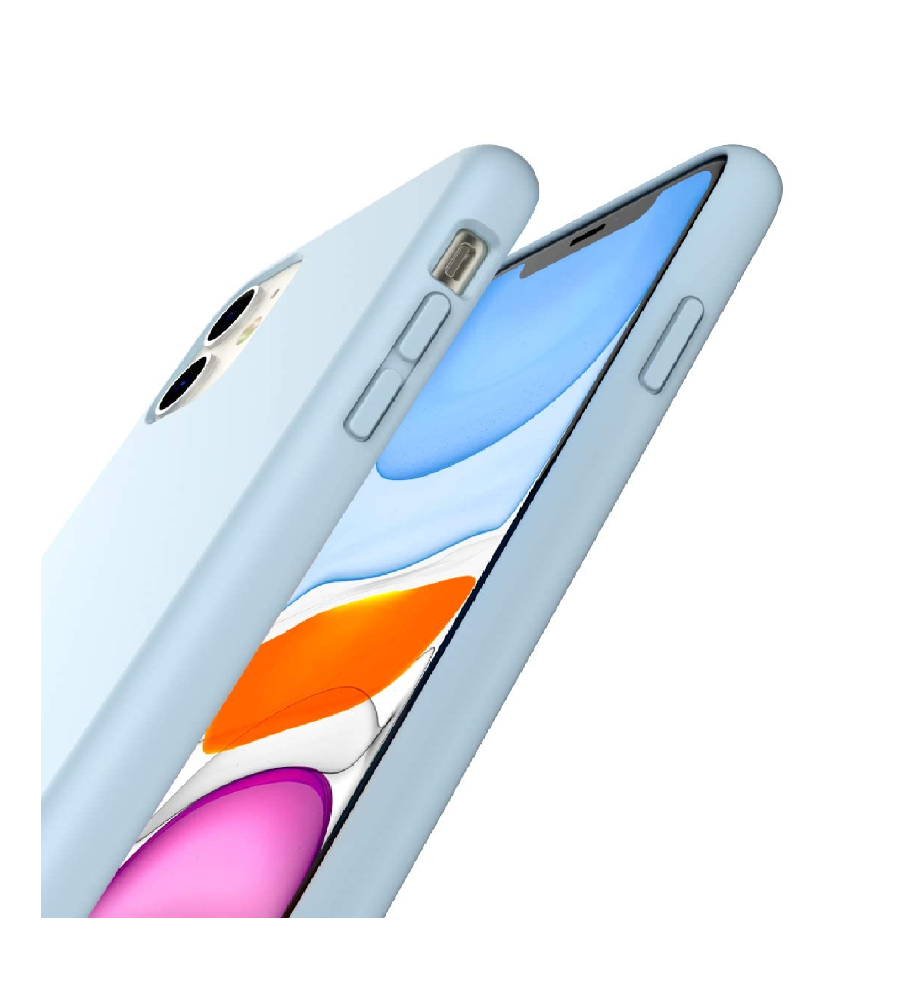 TPU SILICONE IPHONE 11 AZUL - Imagen 2