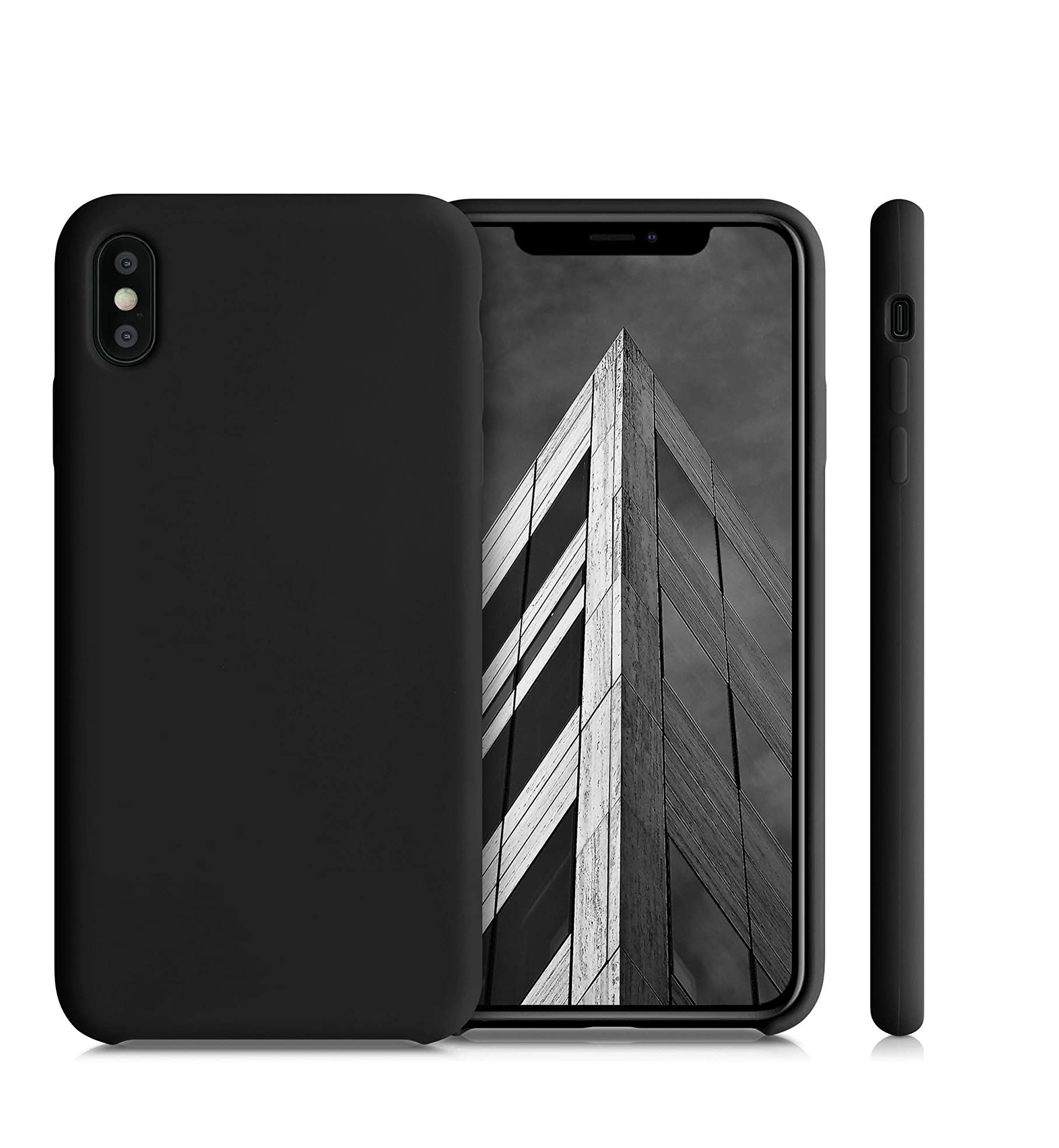TPU SILICONE IPHONE XS NEGRO - Imagen 2