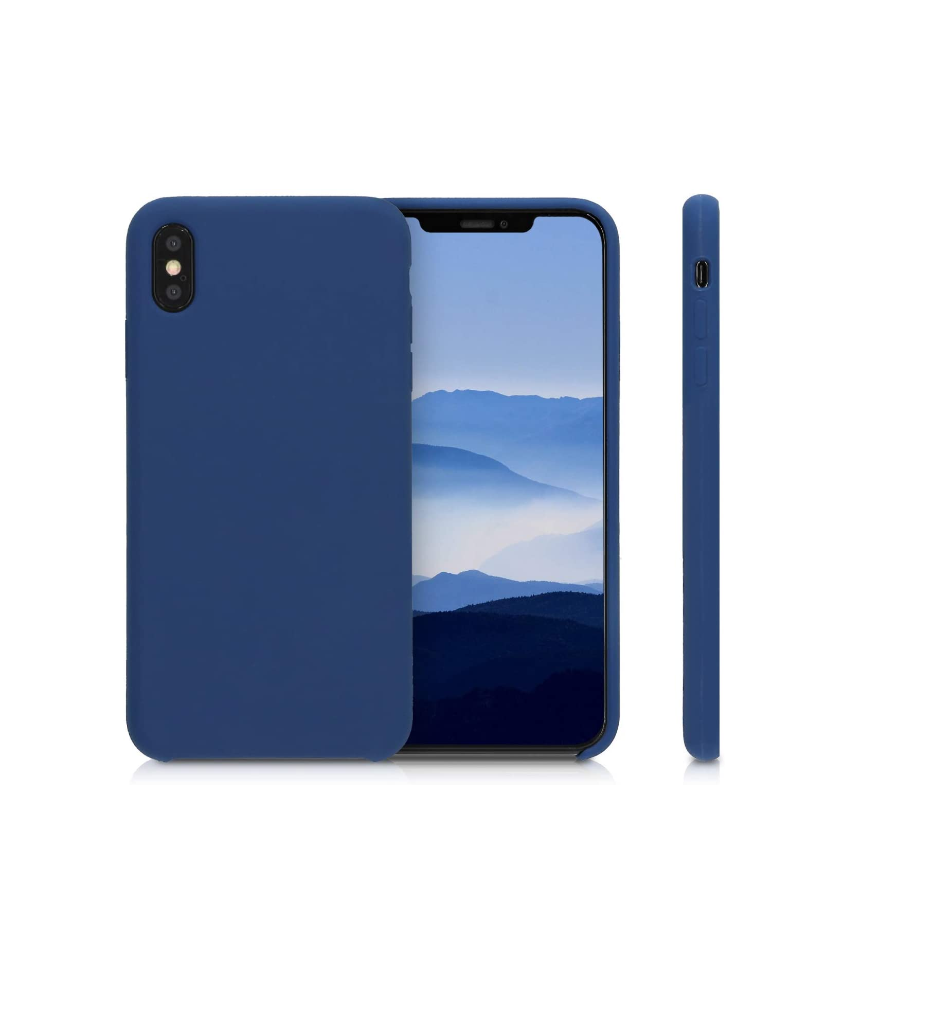 TPU SILICONE IPHONE XS AZUL - Imagen 3