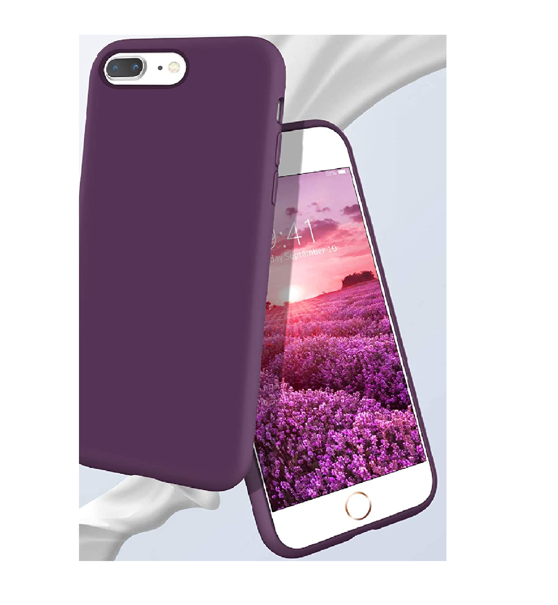 TPU SILICONE IPHONE 8 PLUS LILA - Imagen 2