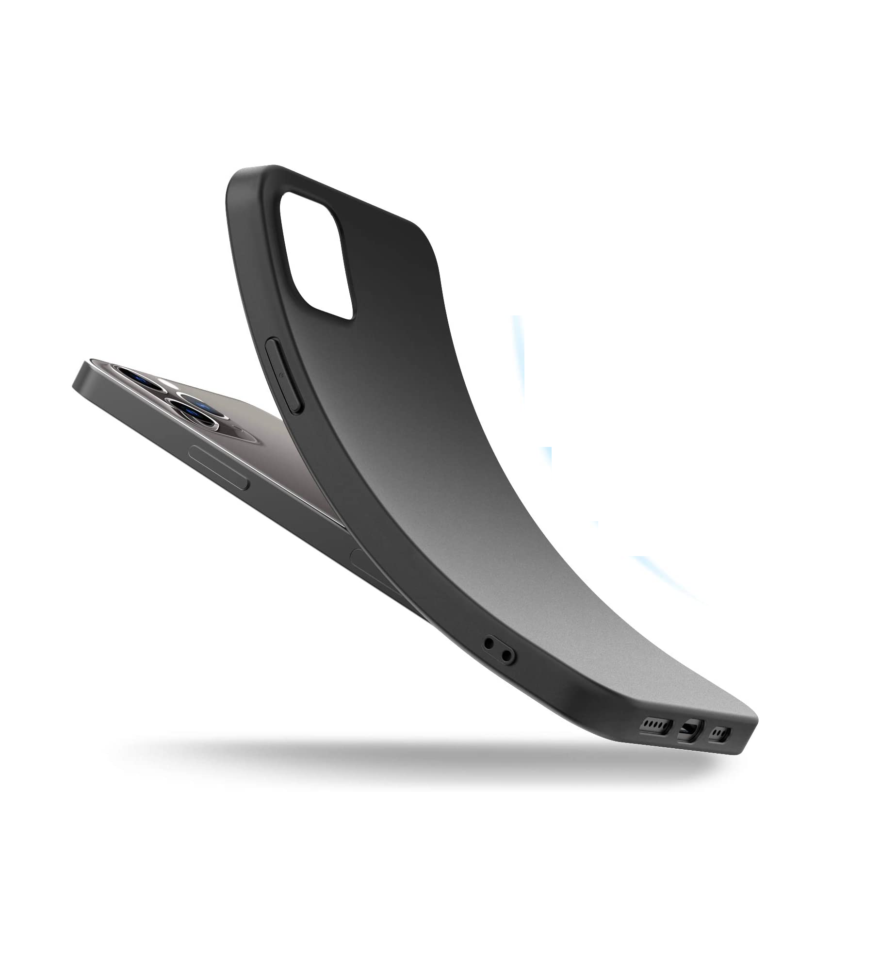 TPU SILICONE IPHONE 12 PRO NEGRO 6.1 - Imagen 2