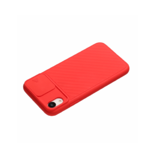 TPU IPHONE XR CUBRE CAMARA ROJO
