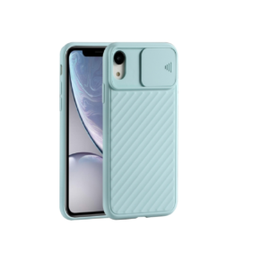 TPU IPHONE XR CUBRE CAMARA VERDE AGUA
