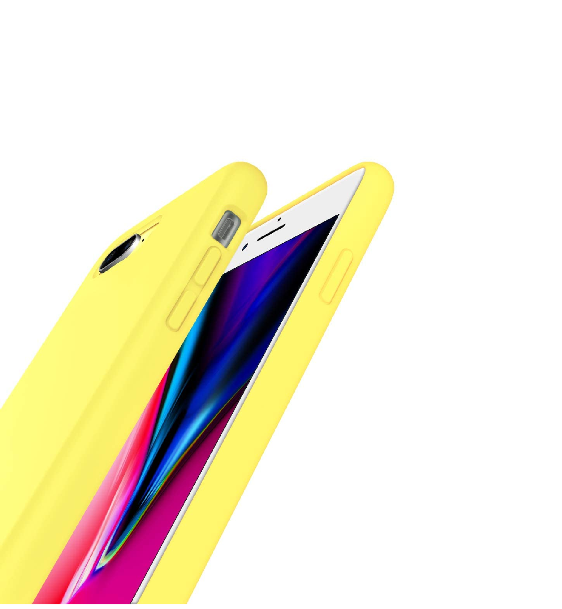 TPU SILICONE IPHONE 8 PLUS AMARILLO - Imagen 2