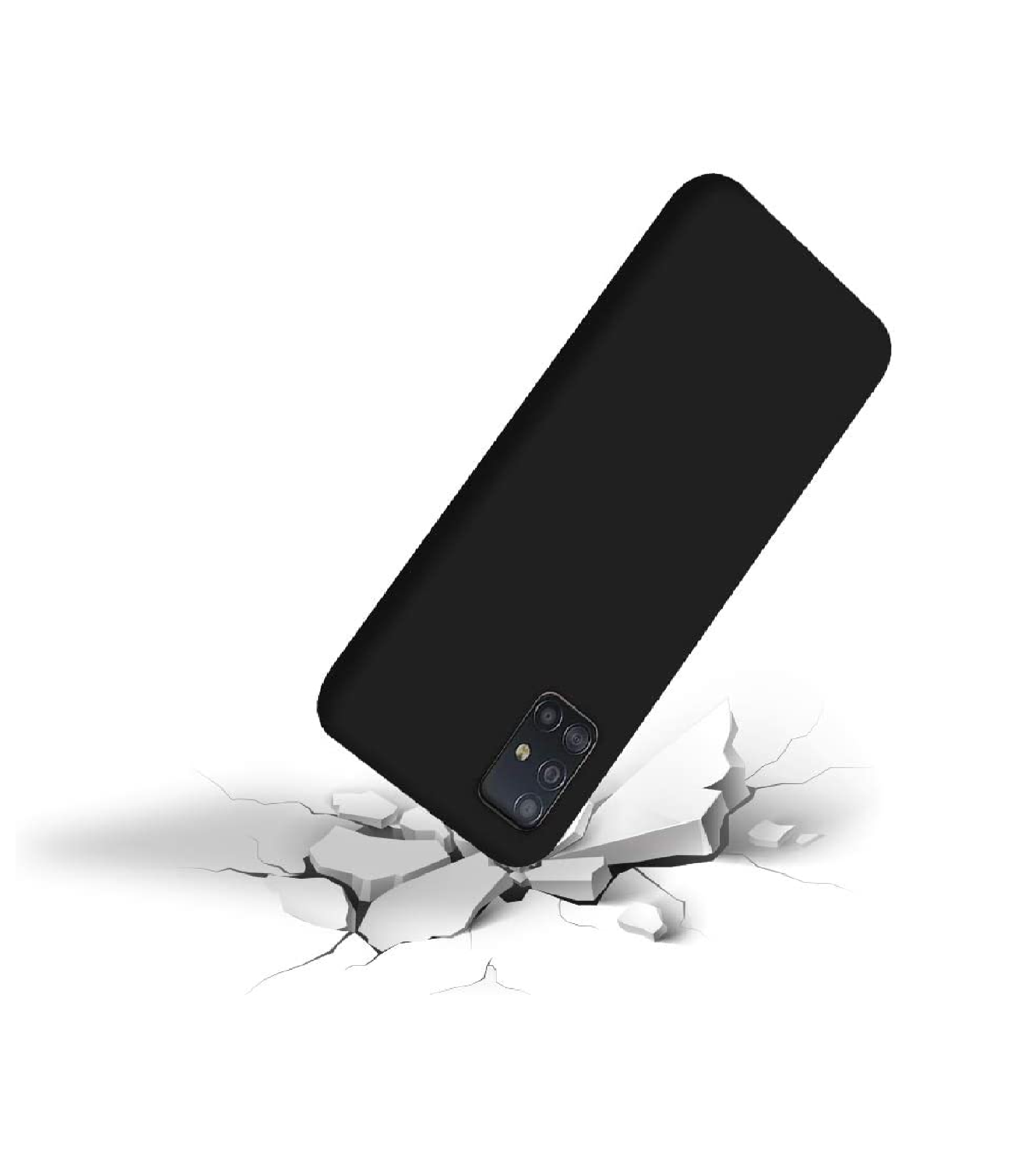 TPU SILICONE A71 NEGRO - Imagen 2