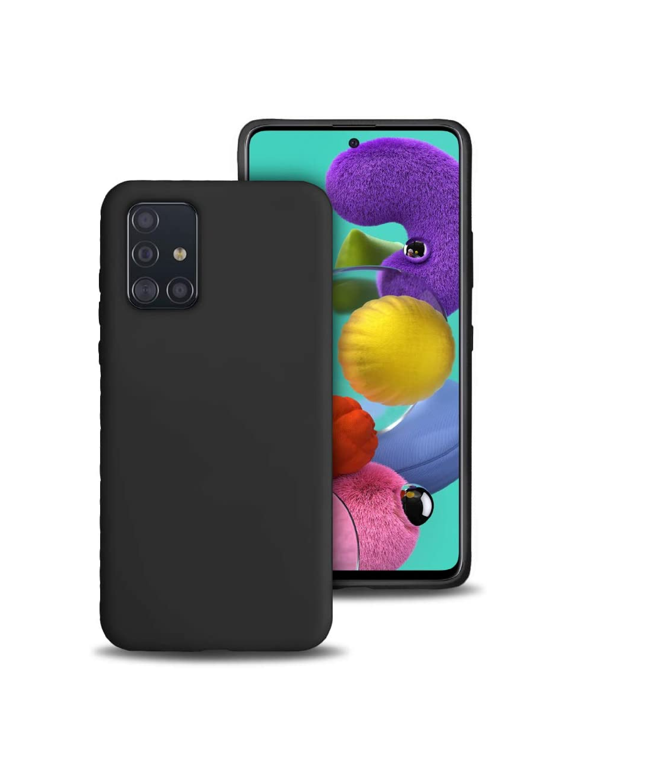 TPU SILICONE A71 NEGRO