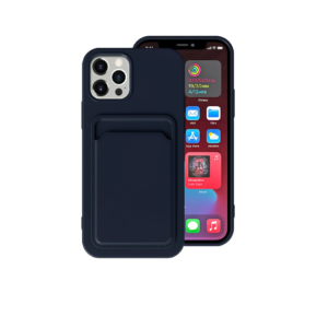 TPU IPHONE 12 PORTA TARJETA AZUL 6.1