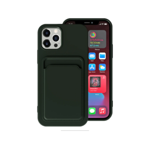 TPU IPHONE 12 PORTA TARJETA VERDE 6.1