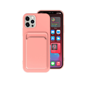 TPU IPHONE 12 PORTA TARJETA ROSA 6.1