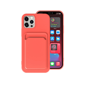 TPU IPHONE 12 PORTA TARJETA CORAL 6.1