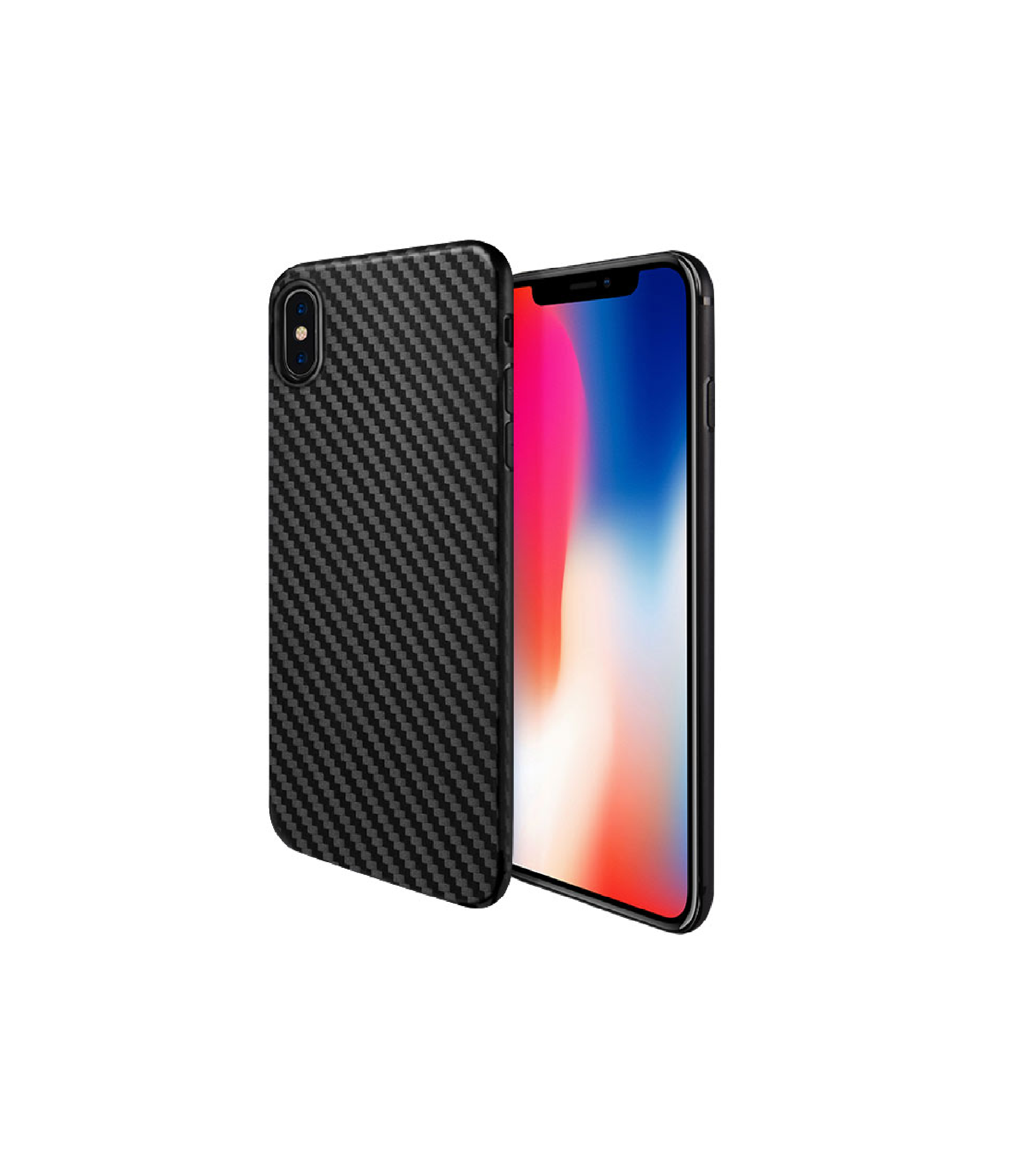 TPU IPHONE X HOCO CARBON NEGRO