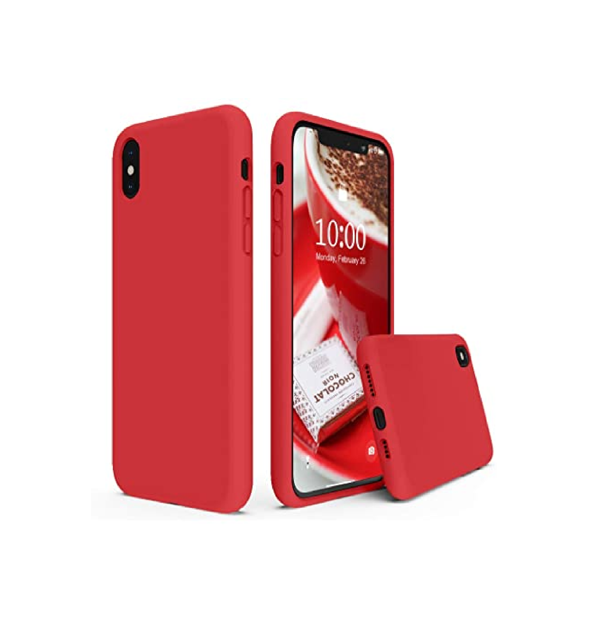 TPU SILICONE IPHONE XS MAX ROJO