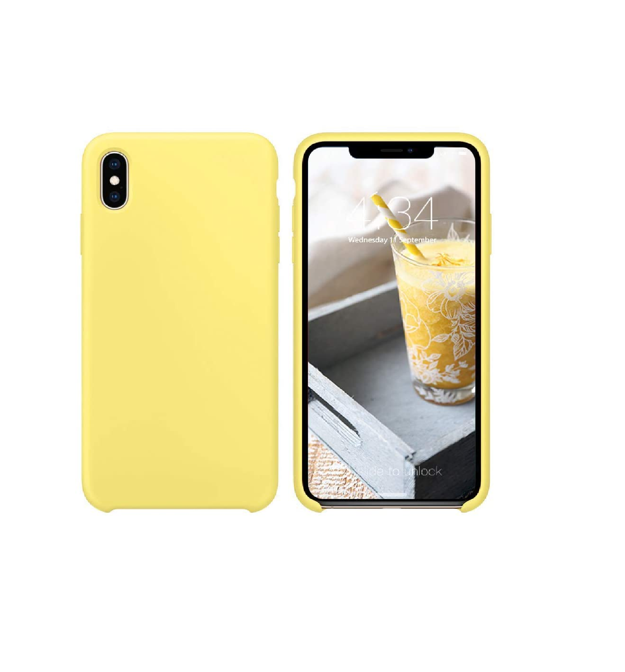 TPU SILICONE IPHONE XS AMARILLO