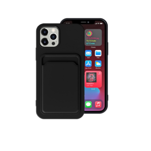 TPU IPHONE 12 PORTA TARJETA NEGRO 6.1