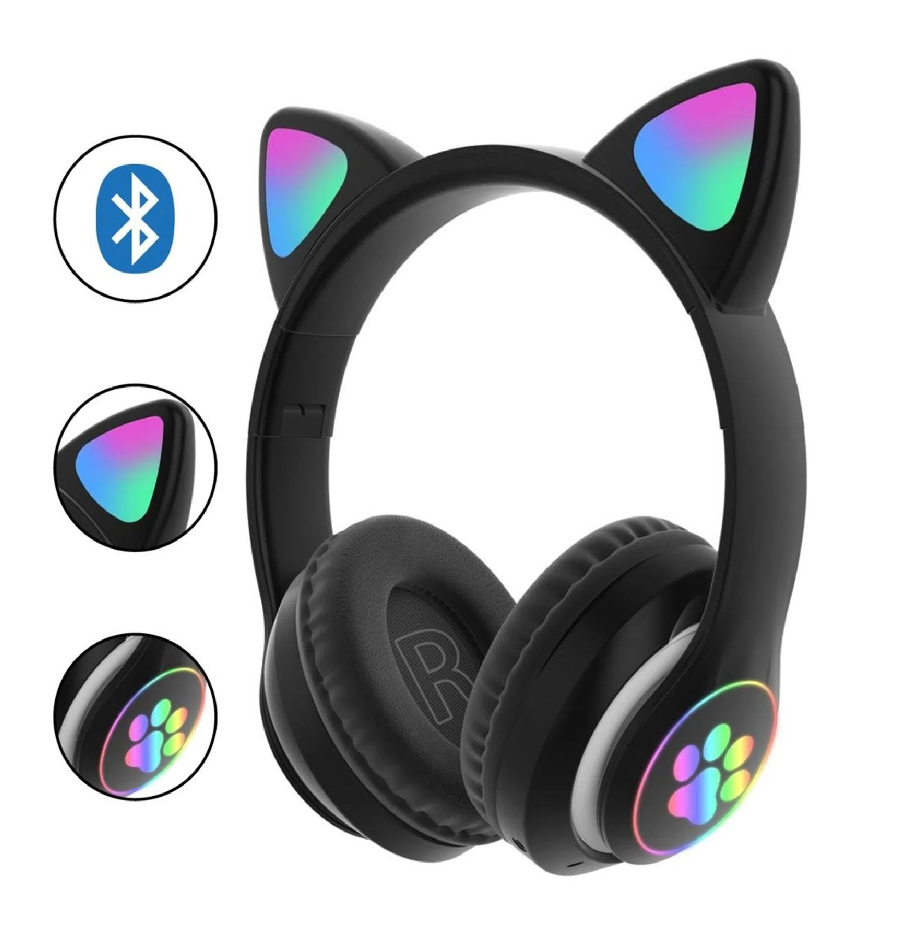 AURICULAR BLUETOOTH LUO GATO NEGRO