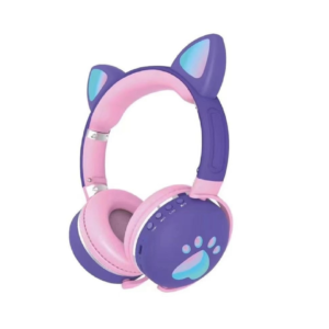 AURICULAR BLUETOOTH LUO GATO LILA / ROSA