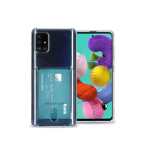 TPU A71 PORTA TARJETA TRANSPARENTE