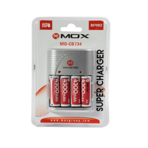 CARGADOR PILA X4 C/PILA AA MOXCB734