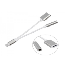 ADAPTADOR AURICULAR Y CARGA IPHONE LUO