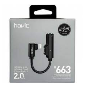 ADAPTADOR AURICULAR Y CARGA IPHONE H663 HAVIT