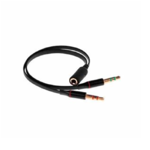 ADAPTADOR 2 MACHO 1 HEMBRA HAVIT 3.5mm