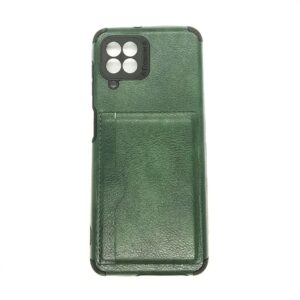 TPU A22 PORTA TARJETA VERDE CUERO