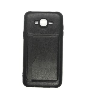 TPU J7 PORTA TARJETA NEGRO CUERO