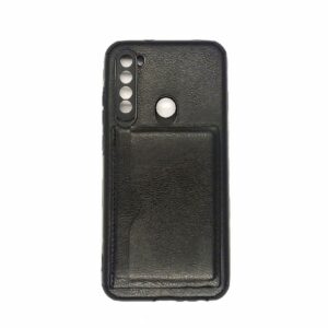 TPU REDMI NOTE 8 PORTA TARJETA NEGRO CUERO