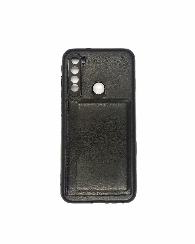 TPU REDMI NOTE 8 PORTA TARJETA NEGRO CUERO