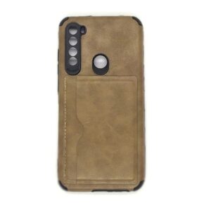 TPU REDMI NOTE 8 PORTA TARJETA MARRON CUERO