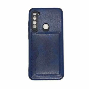 TPU REDMI NOTE 8 PORTA TARJETA AZUL CUERO