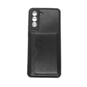 TPU S21 FE PORTA TARJETA NEGRO CUERO