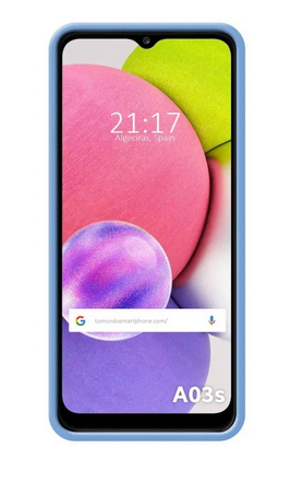 TPU SILICONE A03S CELESTE - Imagen 3