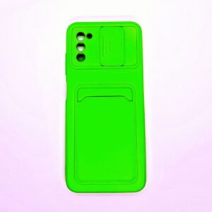 TPU A03S PORTA TARJETA VERDE FLUOR