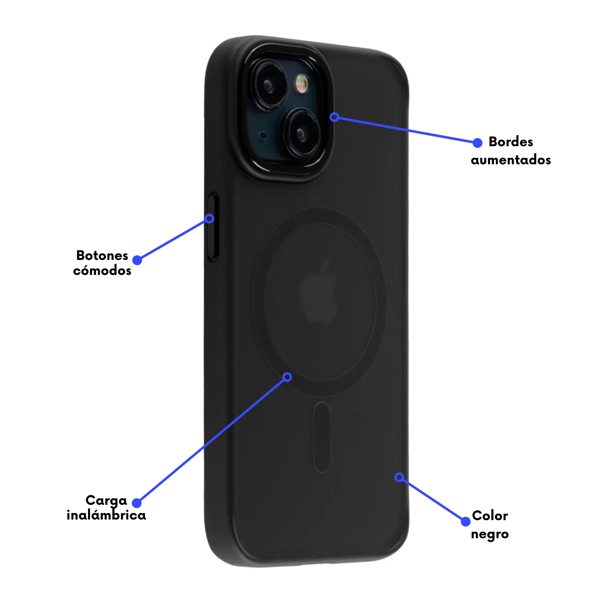 TPU MOBO IPHONE 15 MAGSAFE ELEMENT NEGRO - Imagen 4